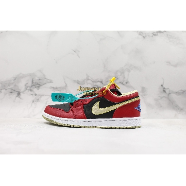 top 3 fake Air Jordan 1 Retro Low "Gym Red Gold" 553558-613 Mens Womens gym red/black-metallic gold Shoes replicas On Wholesale Sale Online