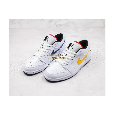new replicas 2020 Air Jordan 1 Low "Multi-Color Swoosh" CW7009-100 Mens Womens white/multi Shoes replicas On Wholesale Sale Online