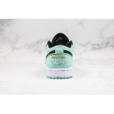 new replicas Air Jordan 1 Retro Low "Emerald" 553558-117 Mens white/emerald rise-black Shoes replicas On Wholesale Sale Online