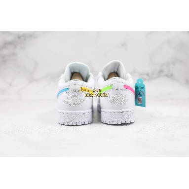 top 3 fake Air Jordan 1 Low "White Multi-Color" CW7033-100 Womens white/multi-color-light aqua Shoes replicas On Wholesale Sale Online