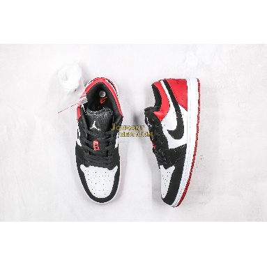 AAA Quality 2019 Air Jordan 1 Low "Black Toe" 553558-116 Mens Womens white/black-gym red Shoes replicas On Wholesale Sale Online