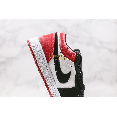AAA Quality 2019 Air Jordan 1 Low "Black Toe" 553558-116 Mens Womens white/black-gym red Shoes replicas On Wholesale Sale Online