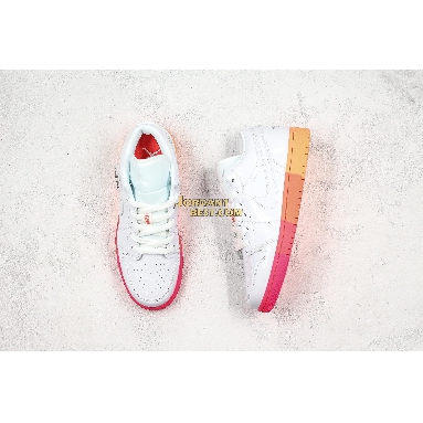 new replicas Air Jordan 1 Low GS "Sunset Sole" 554723-100 Womens white/bright crimson-bright mango-white Shoes replicas On Wholesale Sale Online