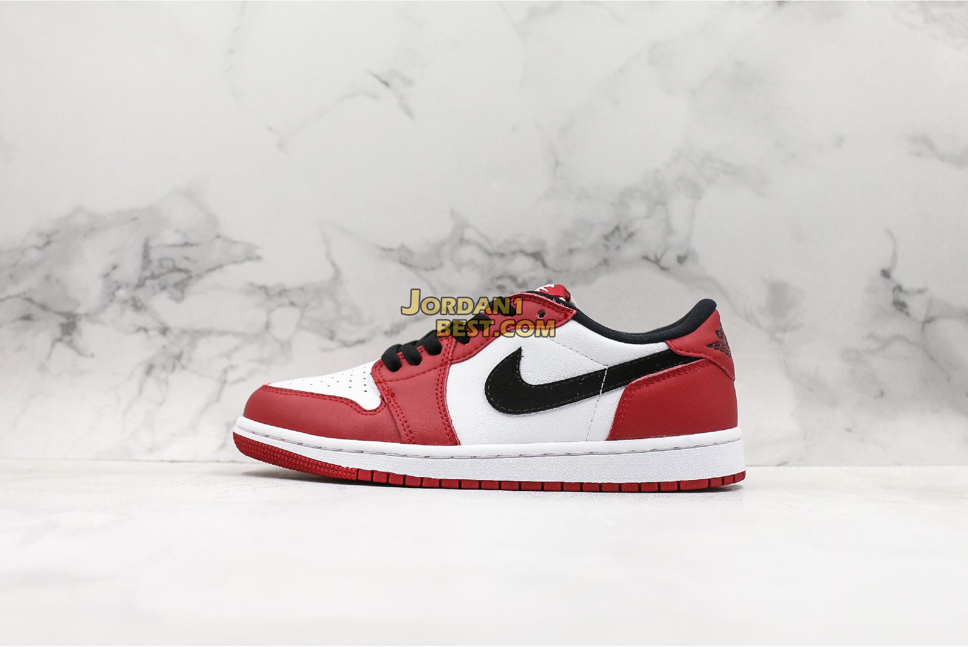 AAA Quality Air Jordan 1 Retro Low OG "Chicago" 705329-600 Mens Womens varsity red/black-white Shoes replicas On Wholesale Sale Online