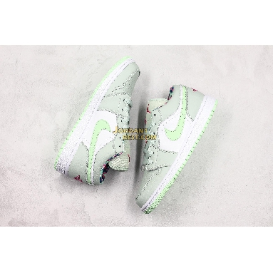AAA Quality Air Jordan 1 Low GS "Barely Grey Spruce" 554723-051 Womens barely grey/white-laser fuchsia-frosted spruce Shoes replicas On Wholesale Sale Online