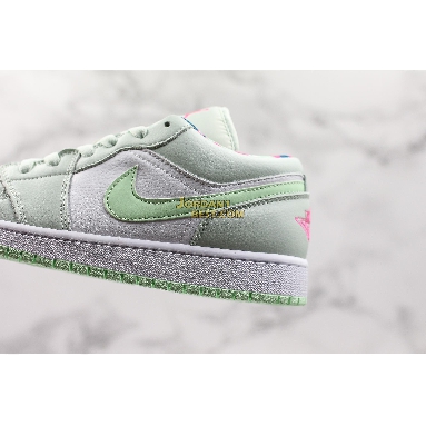 AAA Quality Air Jordan 1 Low GS "Barely Grey Spruce" 554723-051 Womens barely grey/white-laser fuchsia-frosted spruce Shoes replicas On Wholesale Sale Online