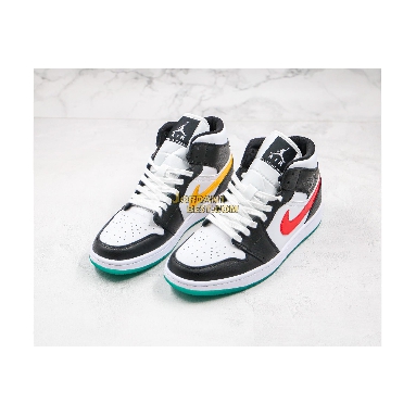 AAA Quality Air Jordan 1 Mid "Alternate Swoosh" BQ6472-063 Mens Womens black/university red-white-lucid green Shoes replicas On Wholesale Sale Online