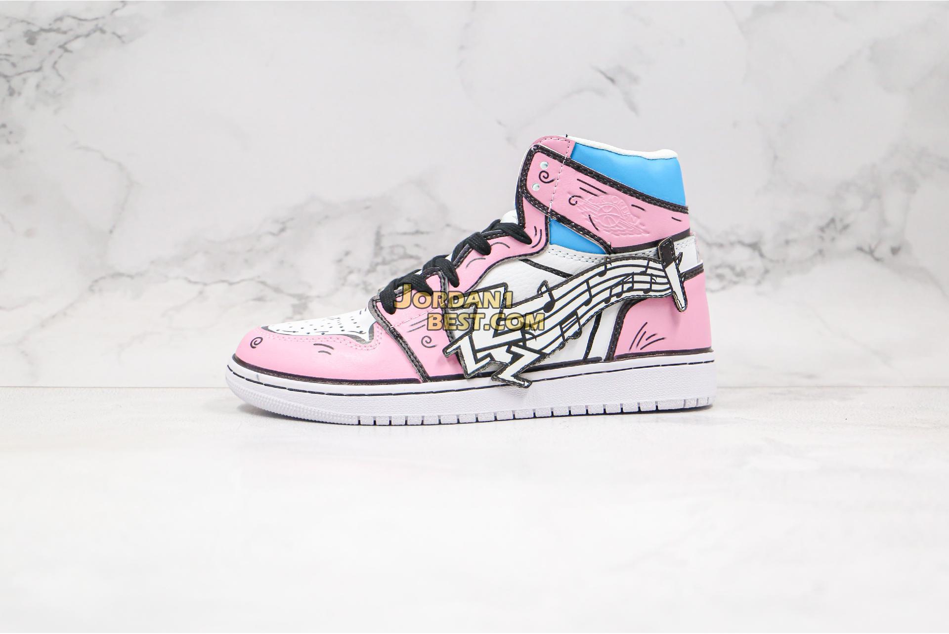 top 3 fake Air Jordan 1 Mid "Pokémon Pink" 556298-003 Womens pink/white/black/blue Shoes replicas On Wholesale Sale Online
