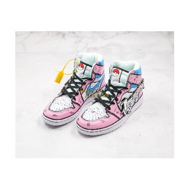 top 3 fake Air Jordan 1 Mid "Pokémon Pink" 556298-003 Womens pink/white/black/blue Shoes replicas On Wholesale Sale Online
