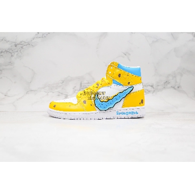 fake Air Jordan Retro 1 Mid OG "SpongeBob" 556298-002 Mens Womens yellow/white/blue Shoes replicas On Wholesale Sale Online