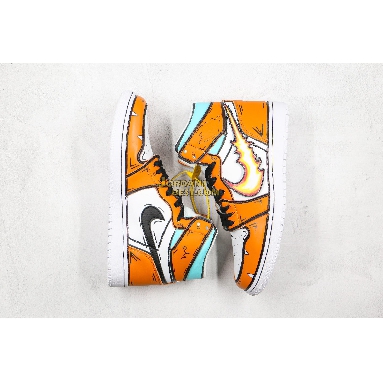fake Air Jordan Retro 1 Mid OG "Pokemon  Little Fire Dragon" 556298-008 Mens Womens orange/white/blue/black Shoes replicas On Wholesale Sale Online