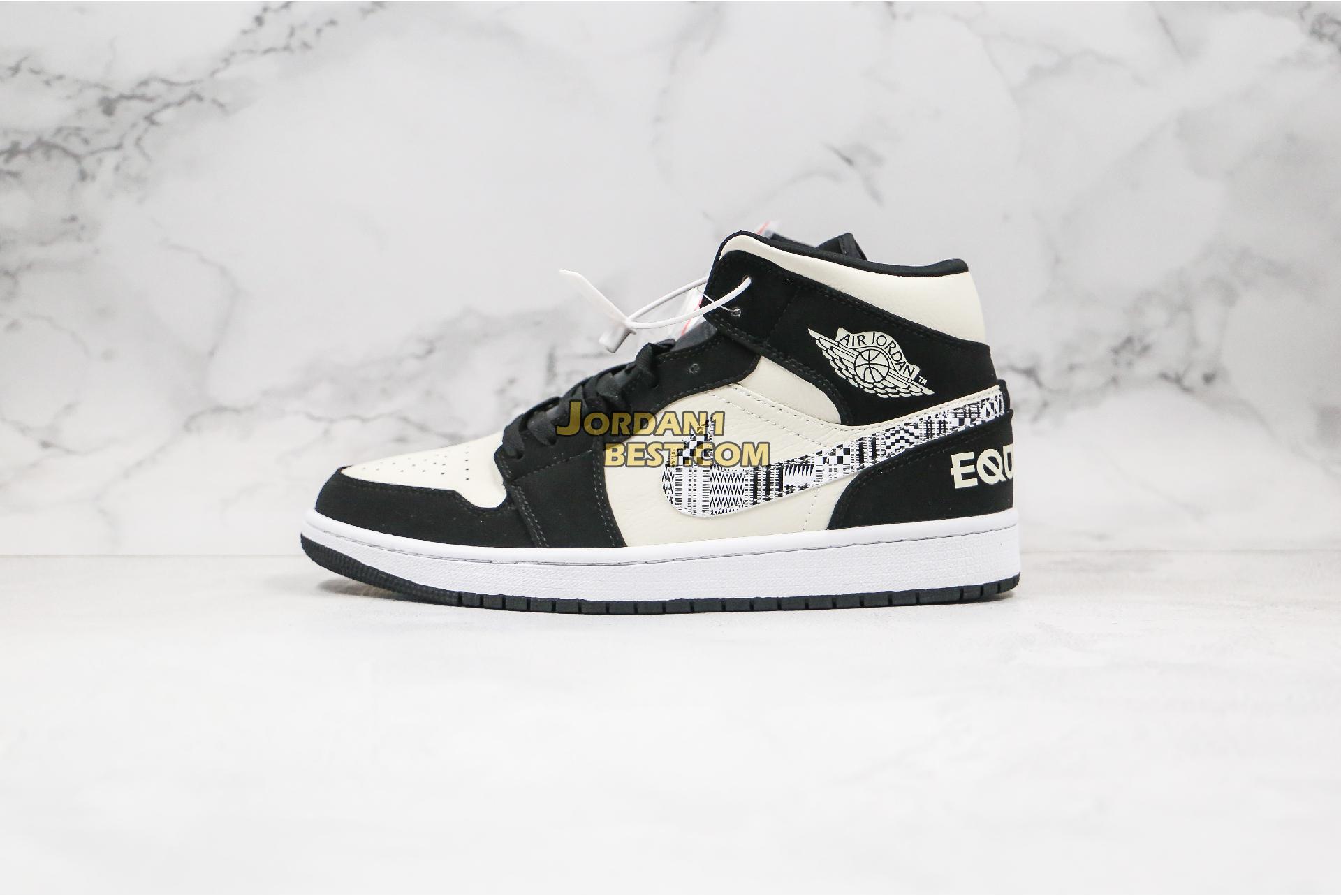 new replicas 2019 Air Jordan 1 Mid "Melo SE Equality" 852542-010 Mens black/black-sail-wolf grey Shoes replicas On Wholesale Sale Online