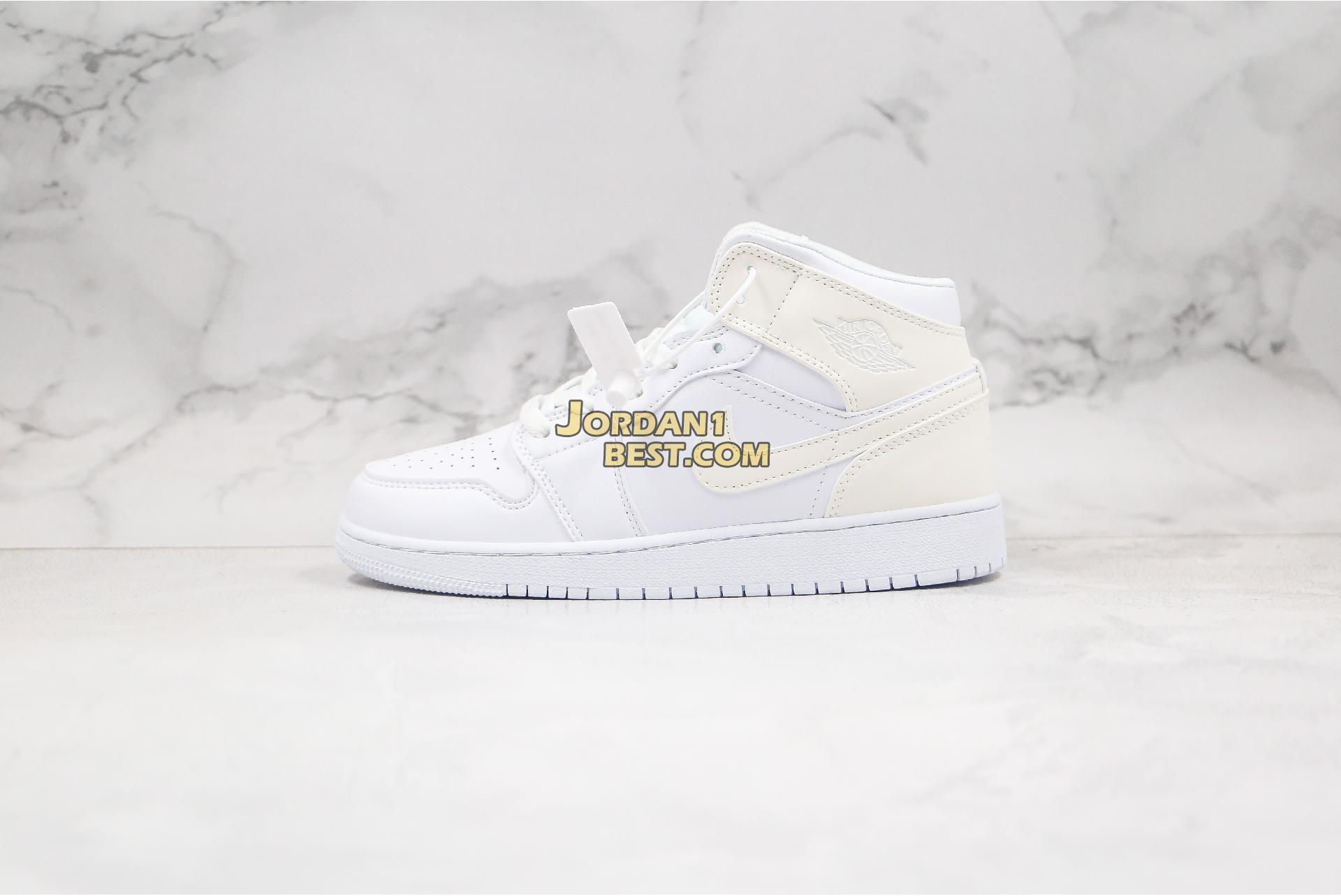 best replicas 2020 Air Jordan 1 Mid "White Ivory" BQ6472-112 Womens white/white Shoes replicas On Wholesale Sale Online