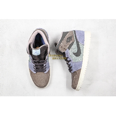 AAA Quality Air Jordan 1 Mid "Suede Patch" 852542-203 Mens Womens grey/purple/white Shoes replicas On Wholesale Sale Online