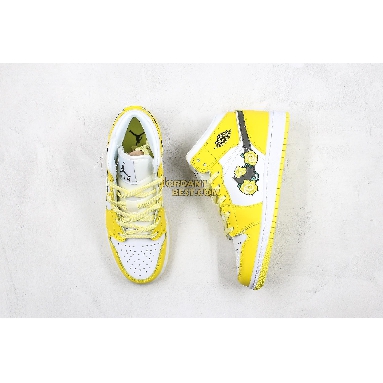 AAA Quality 2020 Air Jordan 1 Mid SE GS "Rose Patch - Dynamic Yellow" AV5174-700 Womens dynamic yellow/black-white Shoes replicas On Wholesale Sale Online