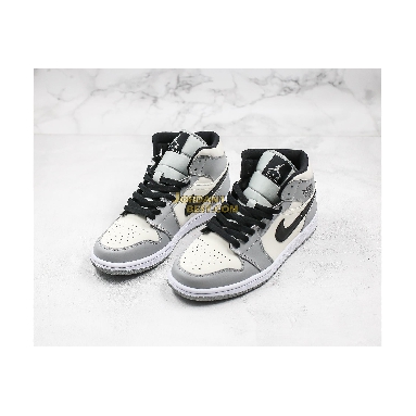 best replicas 2020 Air Jordan 1 Mid SE "Smoke Grey" 554724-092 Mens Womens light smoke grey/black-white Shoes replicas On Wholesale Sale Online