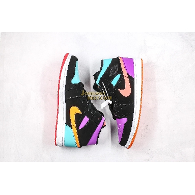 top 3 fake Air Jordan 1 Mid GS "Candy" 554725-083 Mens Womens black/multi-color Shoes replicas On Wholesale Sale Online