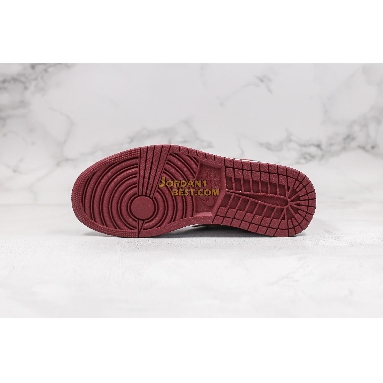 fake Air Jordan 1 Mid "35th Anniversary" CZ4385-016 Mens Womens white/black/maroon Shoes replicas On Wholesale Sale Online