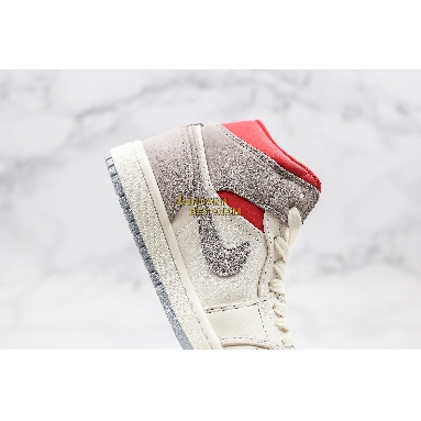 best replicas Sneakersnstuff x Air Jordan 1 Mid "Past, Present, Future" CT3443-100 Mens Womens sail/wolf grey-gym red-white Shoes replicas On Wholesale Sale Online