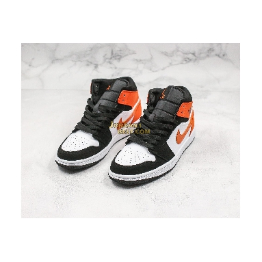 AAA Quality Air Jordan 1 Mid "Shattered Backboard" 554724-058 Mens Womens black/starfish-white Shoes replicas On Wholesale Sale Online