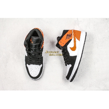 AAA Quality Air Jordan 1 Mid "Shattered Backboard" 554724-058 Mens Womens black/starfish-white Shoes replicas On Wholesale Sale Online