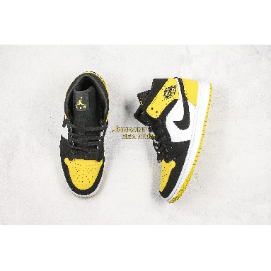 AAA Quality Air Jordan 1 Mid SE "Yellow Toe" 852542-071 Mens black/black-tour yellow-white Shoes replicas On Wholesale Sale Online
