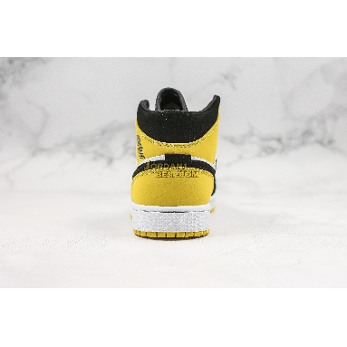 AAA Quality Air Jordan 1 Mid SE "Yellow Toe" 852542-071 Mens black/black-tour yellow-white Shoes replicas On Wholesale Sale Online