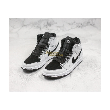 AAA Quality Air Jordan 1 Mid "White Silver" 554724-121 Mens white/silver Shoes replicas On Wholesale Sale Online