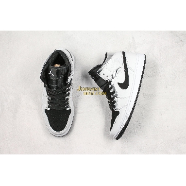 AAA Quality Air Jordan 1 Mid "White Silver" 554724-121 Mens white/silver Shoes replicas On Wholesale Sale Online