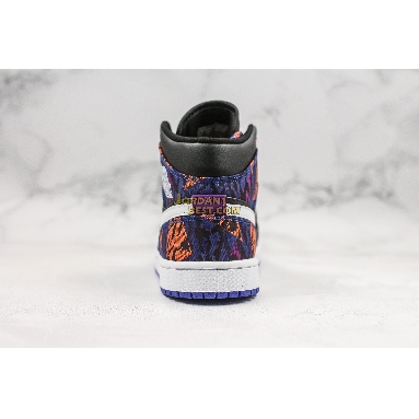 AAA Quality Air Jordan 1 Mid GS "Tiger Print" AV5174-005 Mens Womens black/white-rush violet-black Shoes replicas On Wholesale Sale Online