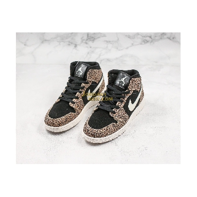 new replicas Air Jordan 1 Mid SE GS "Cheetah" BQ6931-021 Womens black/pale ivory-desert ore Shoes replicas On Wholesale Sale Online