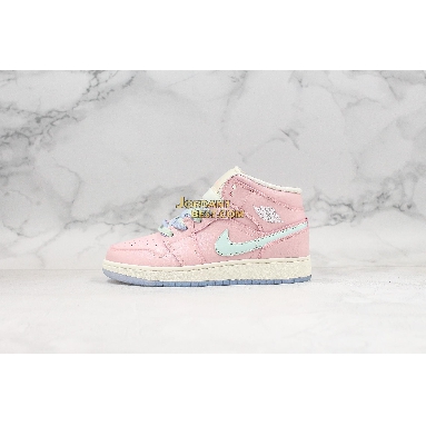 new replicas Air Jordan 1 Mid "Pink" 555112-600 Womens pink/grey-white Shoes replicas On Wholesale Sale Online