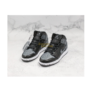 top 3 fake Air Jordan 1 Retro Mid GS "Black Dark Grey" 554725-041 Mens Womens black/dark grey-summit white Shoes replicas On Wholesale Sale Online