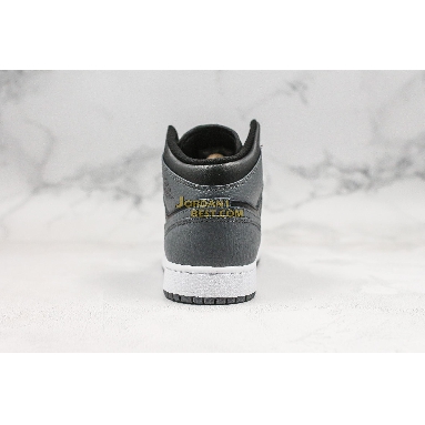 top 3 fake Air Jordan 1 Retro Mid GS "Black Dark Grey" 554725-041 Mens Womens black/dark grey-summit white Shoes replicas On Wholesale Sale Online