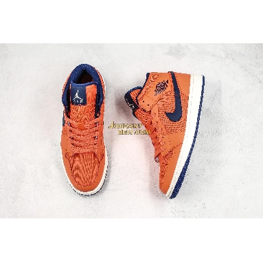 top 3 fake Air Jordan 1 Mid "Turf Orange" CD7240-804 Mens Womens turf orange/blue void Shoes replicas On Wholesale Sale Online