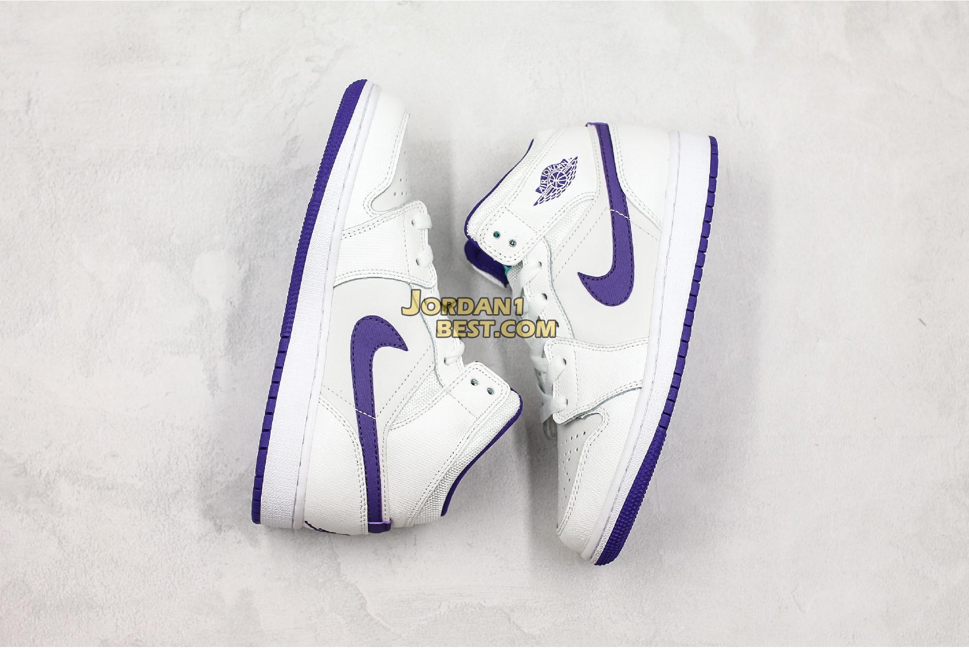 Air Jordan 1 Retro High GG "White Court Purple" 332148-137 Womens