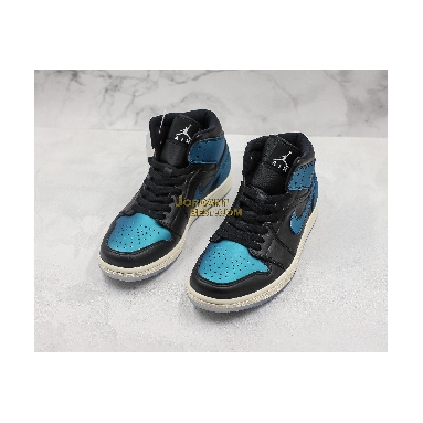 new replicas Air Jordan 1 Mid "Metallic Turquoise" BQ6472-009 Mens Womens black/pale ivory-multi-color Shoes replicas On Wholesale Sale Online