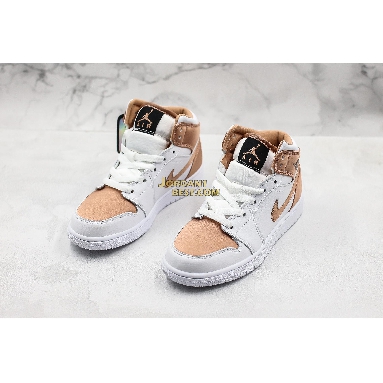 new replicas Air Jordan 1 Mid GS "White Rose Gold" 555112-190 Womens white/rose gold-black Shoes replicas On Wholesale Sale Online