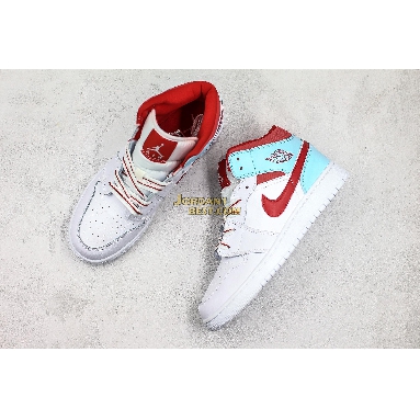 new replicas Air Jordan 1 Mid GS "Topaz Mist" 555112-104 Womens white/topaz mist Shoes replicas On Wholesale Sale Online