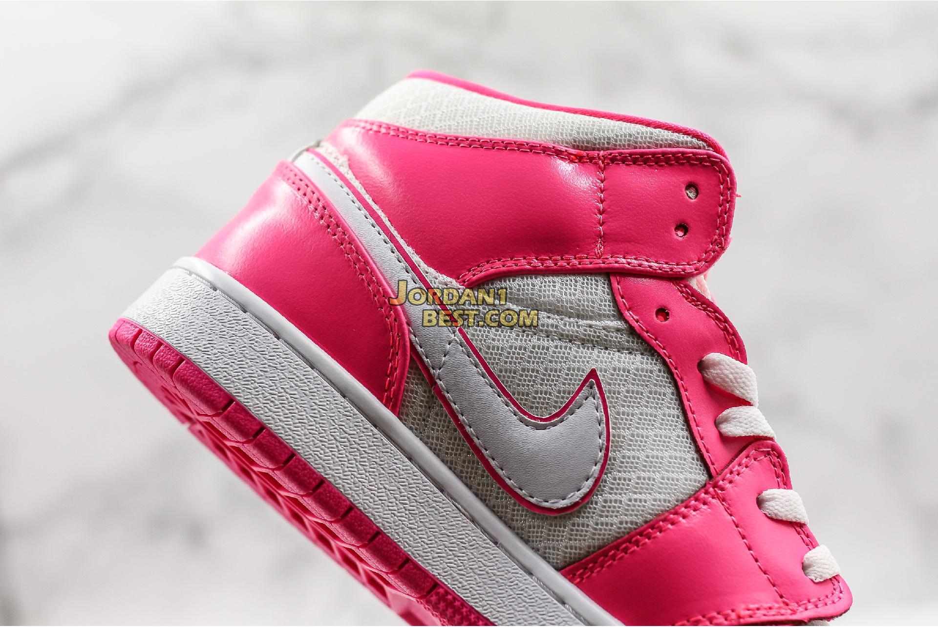 Air Jordan 1 Mid GS "Hyper Pink" 555112-611 Womens