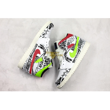 new replicas Air Jordan 1 Mid "Over-Print Logos" 554724-119 Mens white/racer blue-black-cyber-infrared Shoes replicas On Wholesale Sale Online