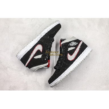 new replicas Air Jordan 1 Mid "Black Grey" 554724-060 Mens Womens black/particle grey-white-gym red Shoes replicas On Wholesale Sale Online