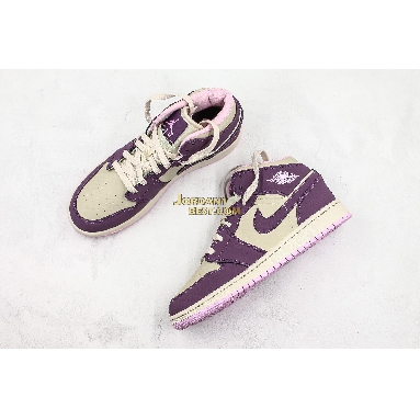 best replicas Air Jordan 1 Retro Mid GS "Pro Purple" 555112-500 Womens pro purple/desert sand Shoes replicas On Wholesale Sale Online