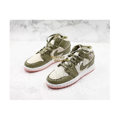 AAA Quality Air Jordan 1 Mid GG "Bleached Coral" 555112-225 Womens trooper/bleached coral Shoes replicas On Wholesale Sale Online
