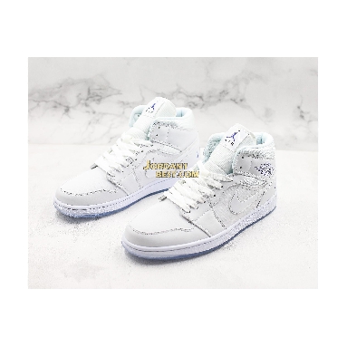 top 3 fake Air Jordan 1 Mid GG "Bleached Coral" BQ6578-100 Mens Womens white/concord white Shoes replicas On Wholesale Sale Online