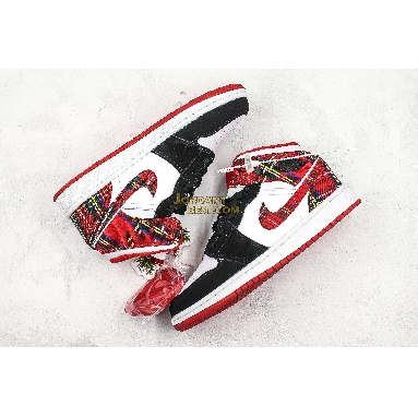 top 3 fake Air Jordan 1 Retro Mid GS "Bad Santa" 554725-607 Mens Womens habanero red/black-white Shoes replicas On Wholesale Sale Online