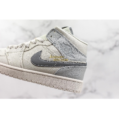 AAA Quality Air Jordan 1 Mid Retro SE "Grey Fog" 852542-003 Mens light bone/grey fog-reflect silver Shoes replicas On Wholesale Sale Online