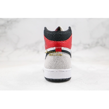 top 3 fake Air Jordan 1 Retro High OG "Light Smoke Grey" 555088-126 Mens Womens white/black-light smoke grey-varsity red Shoes replicas On Wholesale Sale Online
