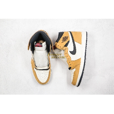 new replicas Air Jordan 1 Retro High OG "Rookie of the Year" Sample 555088-700 Mens Womens gold harvest/black-sail Shoes replicas On Wholesale Sale Online