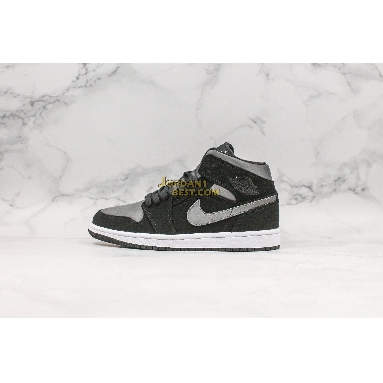top 3 fake Air Jordan 1 Mid SE Nylon "Black Grey" 852542-012 Mens Womens black/grey Shoes replicas On Wholesale Sale Online